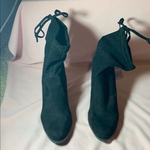 Black Suede Booties SIZE 8